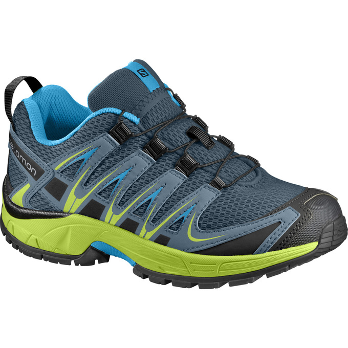 SALOMON XA PRO 3D K Philippines - Kids' Trail Running Shoes - Blue/Yellow | 826134-WRV